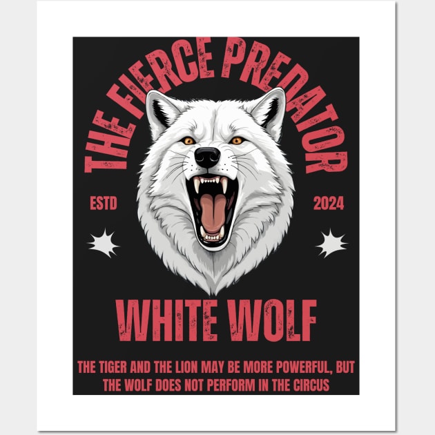 White Wolf Wall Art by Pearsville